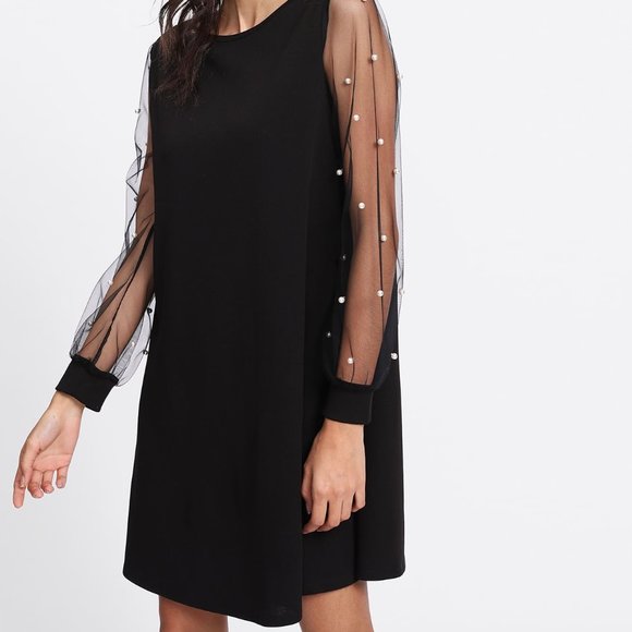 sexy black beaded cocktail dress - Picture 2 of 3